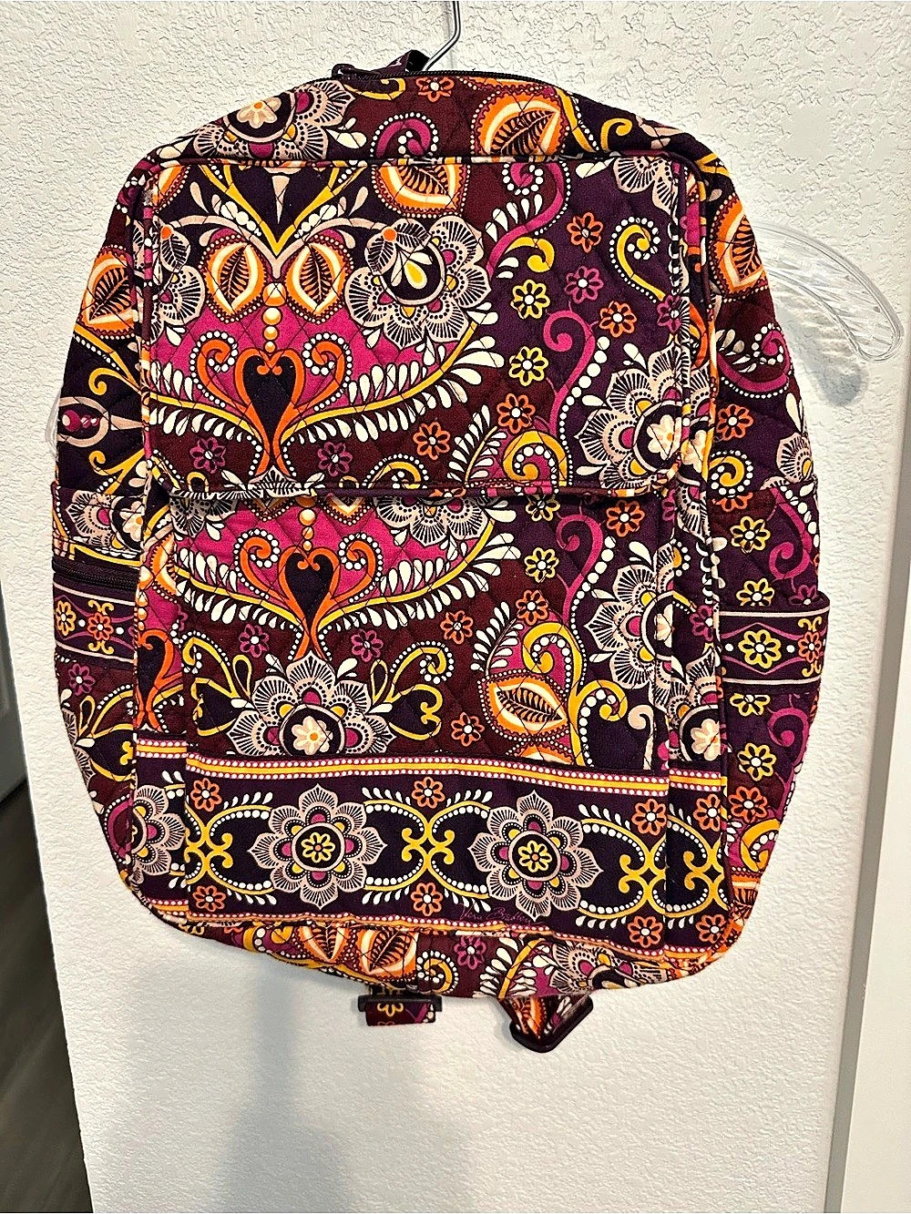Vera Bradley Small Backpack Paisley Purple & Orange